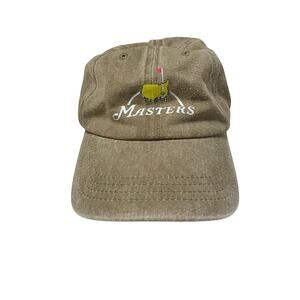 Masters Augusta National Golf Hat Tan Strapback Cap | adjustable‎